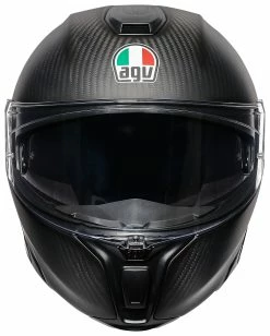 AGV Helmets AGV Sportmodular Carbon Refractive Helmet -Bell Sales Store agv sport modular carbon refractive helmet black silver 3