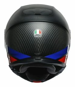 AGV Helmets AGV Sportmodular Carbon Layer Helmet 17 AGV Helmets AGV Sportmodular Carbon Layer Helmet -Bell Sales Store agv sportmodular carbon layer helmet matte carbon red blue 3