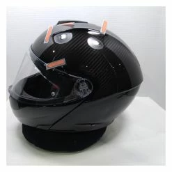 AGV Helmets AGV Sportmodular Carbon Solid Helmet Black / 2XL [Blemished - Good] -Bell Sales Store agv sportmodular carbon solid helmet black2 xl blemished good black 5