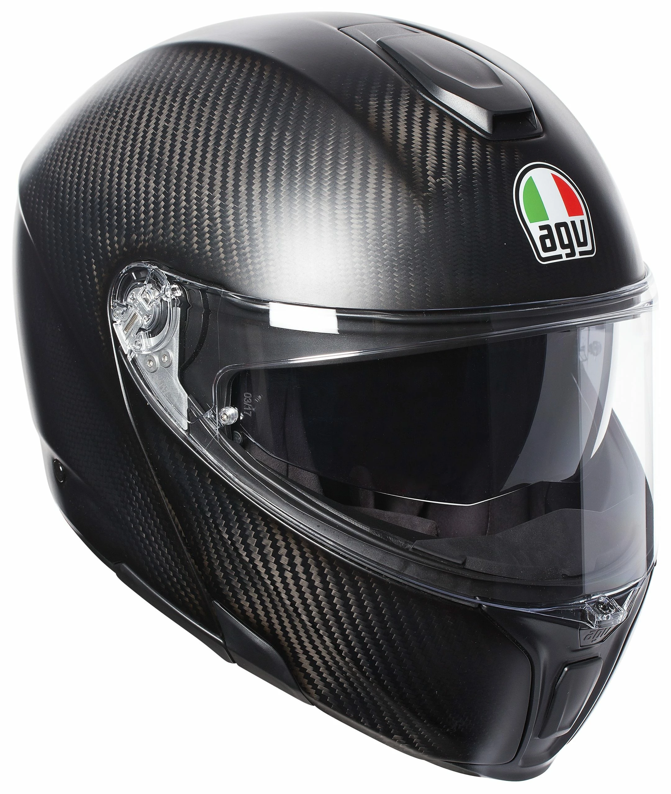 AGV Helmets AGV Sportmodular Carbon Solid Helmet Matte Black / 2XL [Open Box]