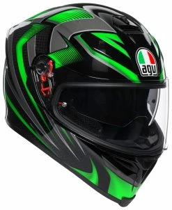 AGV Helmets AGV K5 S Hurricane 2.0 Helmet -Bell Sales Store agvk5 s hurricane20 helmet black green