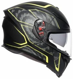 AGV Helmets AGV K5 S Tornado Helmet -Bell Sales Store agvk5 s tornado helmet black fluo yellow 1