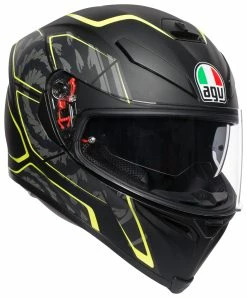 AGV Helmets AGV K5 S Tornado Helmet -Bell Sales Store agvk5 s tornado helmet black fluo yellow