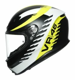 AGV Helmets AGV K6 Rapid 46 Helmet -Bell Sales Store agvk6 rapid helmet black white yellow 2