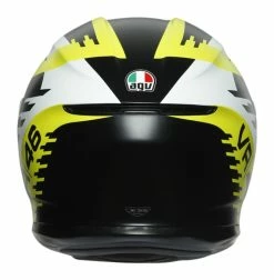 AGV Helmets AGV K6 Rapid 46 Helmet -Bell Sales Store agvk6 rapid helmet black white yellow 3
