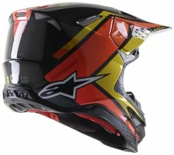 Alpinestars Supertech M10 Carbon Meta 2 Helmet -Bell Sales Store alpinestars supertech m10 meta2 helmet black yellow orange 1
