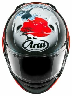 Arai Helmets Arai Quantum-X Wave Helmet -Bell Sales Store arai quantum x wave helmet black red white 2