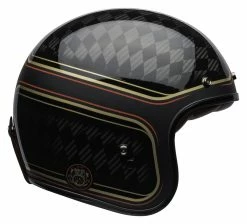 Bell Helmets Bell Custom 500 Carbon RSD Checkmate Helmet (XS) -Bell Sales Store bell custom500 carbon rsd checkmate helmet black gold 3