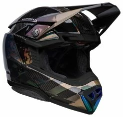 Bell Helmets Bell Moto-10 Spherical Mirage Helmet -Bell Sales Store bell moto10 spherical mirage helmet black iridescent blue 3
