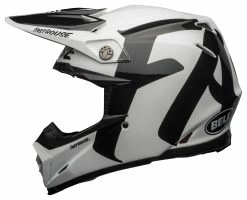 Bell Helmets Bell Moto-9 Flex Fasthouse Newhall Helmet -Bell Sales Store bell moto9 flex fast house newhall helmet white black 1