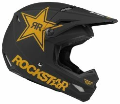 Fly Racing Dirt Fly Racing Kinetic Rockstar Helmet -Bell Sales Store fly racing dirt kinetic rockstar helmet black gold 3