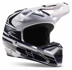 Fox Racing V1 Goat Strafer Helmet Navy Blue / MD [Open Box] -Bell Sales Store fox racing v1 goat strafer helmet navy blue md open box navy blue 2