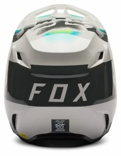 Fox Racing V1 Horyzn Helmet -Bell Sales Store fox racing v1 horyzn helmet grey teal yellow 3