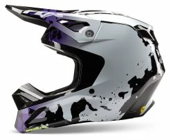 Fox Racing V1 Morphic Helmet 12 Fox Racing V1 Morphic Helmet -Bell Sales Store fox racing v1 morphic helmet black white purple 2