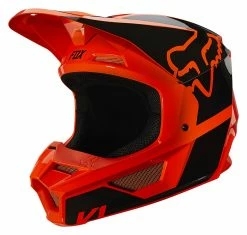 Fox Racing Youth V1 Revn Helmet -Bell Sales Store fox racing v1 revn helmet flo orange black