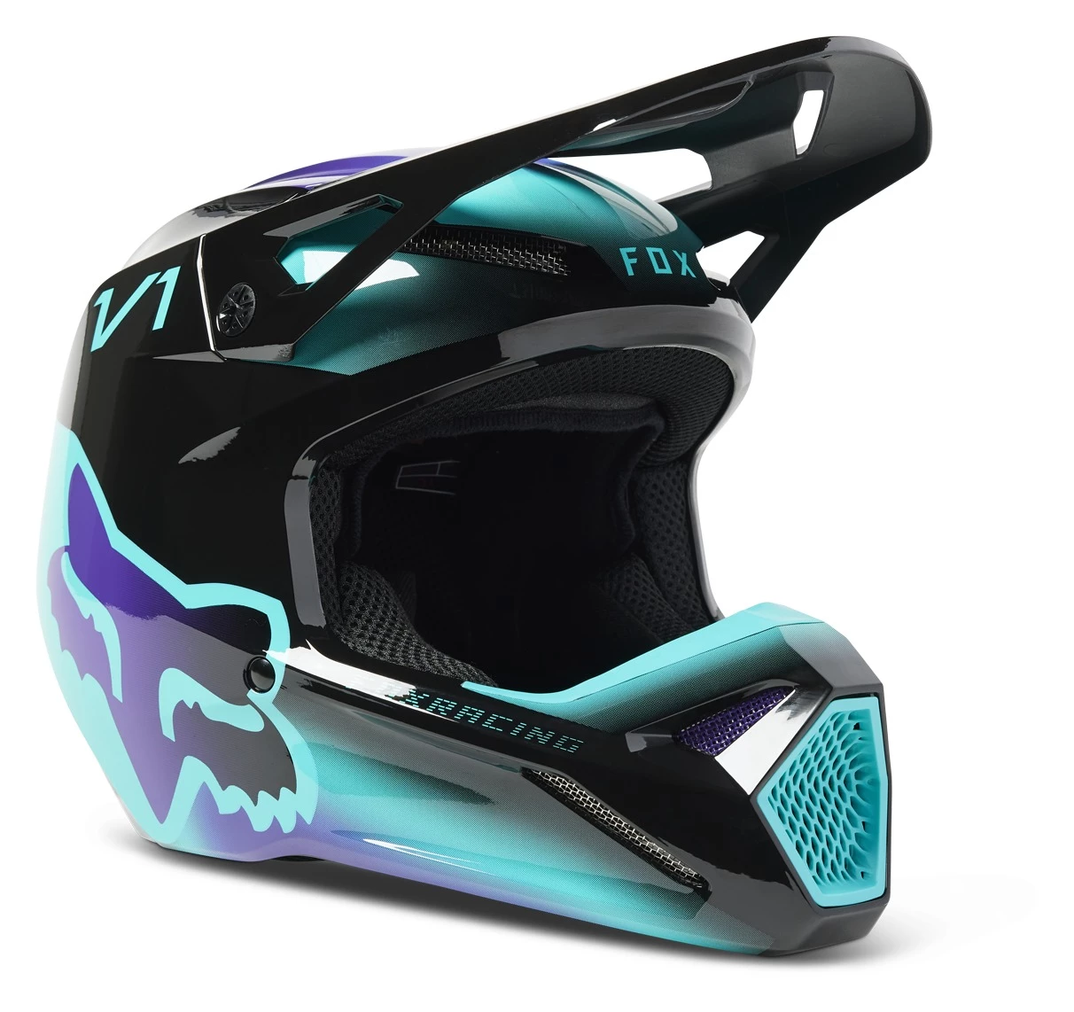 Fox Racing Youth V1 Toxsyk Helmet 1 Fox Racing Youth V1 Toxsyk Helmet