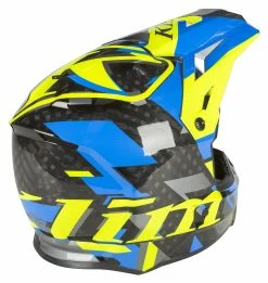 Klim F3 Carbon Raid Helmet -Bell Sales Store klim f3 carbon raid helmet blue hi viz yellow 3