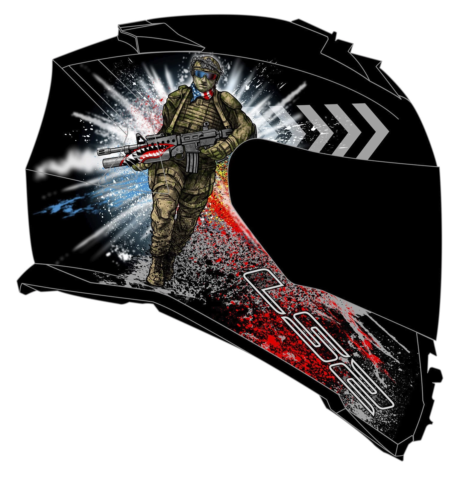 LS2 Helmets LS2 Assault Commando Helmet 2 LS2 Helmets LS2 Assault Commando Helmet - Image 2