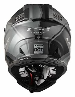 LS2 Helmets LS2 Gate Twoface Helmet 9 LS2 Helmets LS2 Gate Twoface Helmet -Bell Sales Store ls2 gate twoface helmet matte grey black 2
