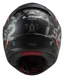 LS2 Helmets LS2 Rapid Circle Helmet -Bell Sales Store ls2 rapid circle helmet matte titanium orange 4
