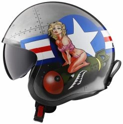 LS2 Helmets LS2 Spitfire Bombrider Helmet -Bell Sales Store ls2 spitfire bombrider helmet brushed alloy 2