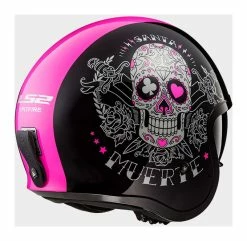 LS2 Helmets LS2 Spitfire Pink Muerte Helmet -Bell Sales Store ls2 spitfire pink muerte helmet 1