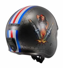 LS2 Helmets LS2 Spitfire Spark Helmet -Bell Sales Store ls2 spitfire sparkhelmet brushed alloy 2
