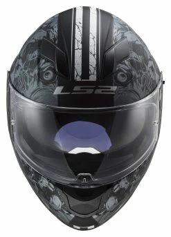 LS2 Helmets LS2 Stream Throne Helmet -Bell Sales Store ls2 stream throne helmet matte black grey 2