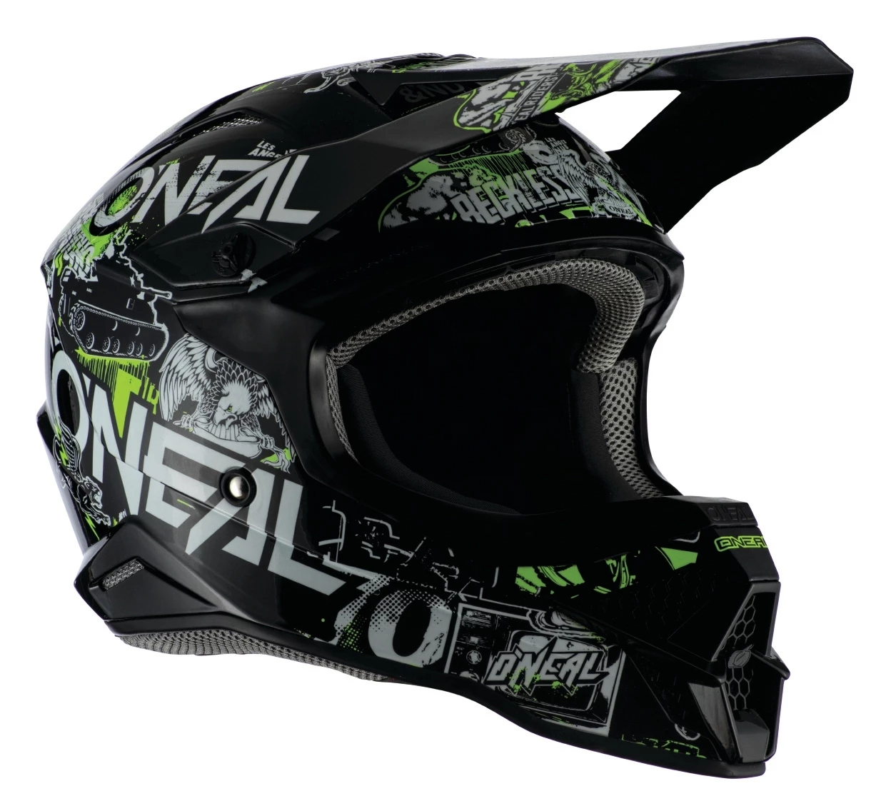 O'Neal 3 Series Attack Helmet Black/Neon Yellow / LG [Open Box] - Image 3