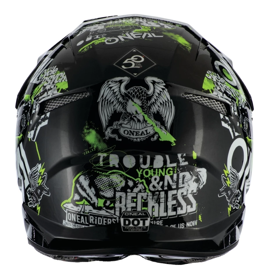 O'Neal 3 Series Attack Helmet Black/Neon Yellow / LG [Open Box] - Image 6