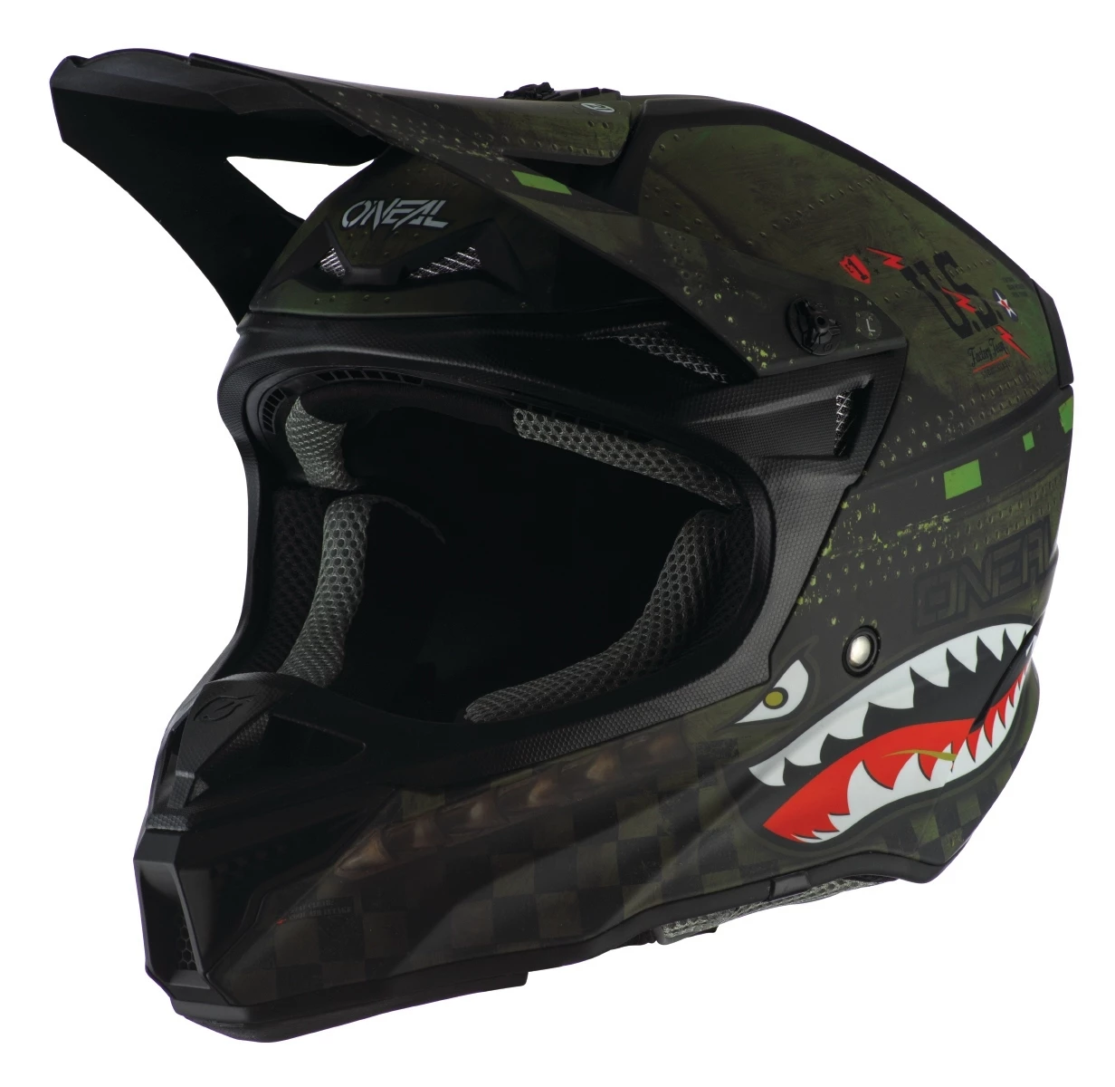 O'Neal 5 Series Warhawk Helmet Black/Green / LG [Open Box] - Image 2