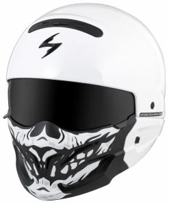 Scorpion EXO Covert Skull Face Mask -Bell Sales Store scorpion covert skull face mask black white 3