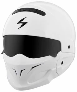 Scorpion EXO Covert White Helmet