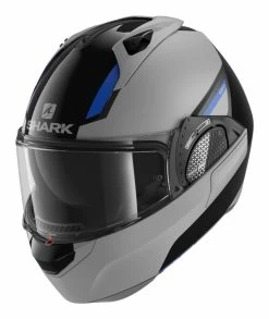 Shark Helmets Shark EVO GT SEAN Helmet 12 Shark Helmets Shark EVO GT SEAN Helmet -Bell Sales Store shark evogtsean helmet matte grey black blue