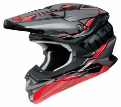 Shoei Helmets Shoei VFX-EVO Allegiant Helmet -Bell Sales Store shoei vfxevo allegiant helmet black grey red