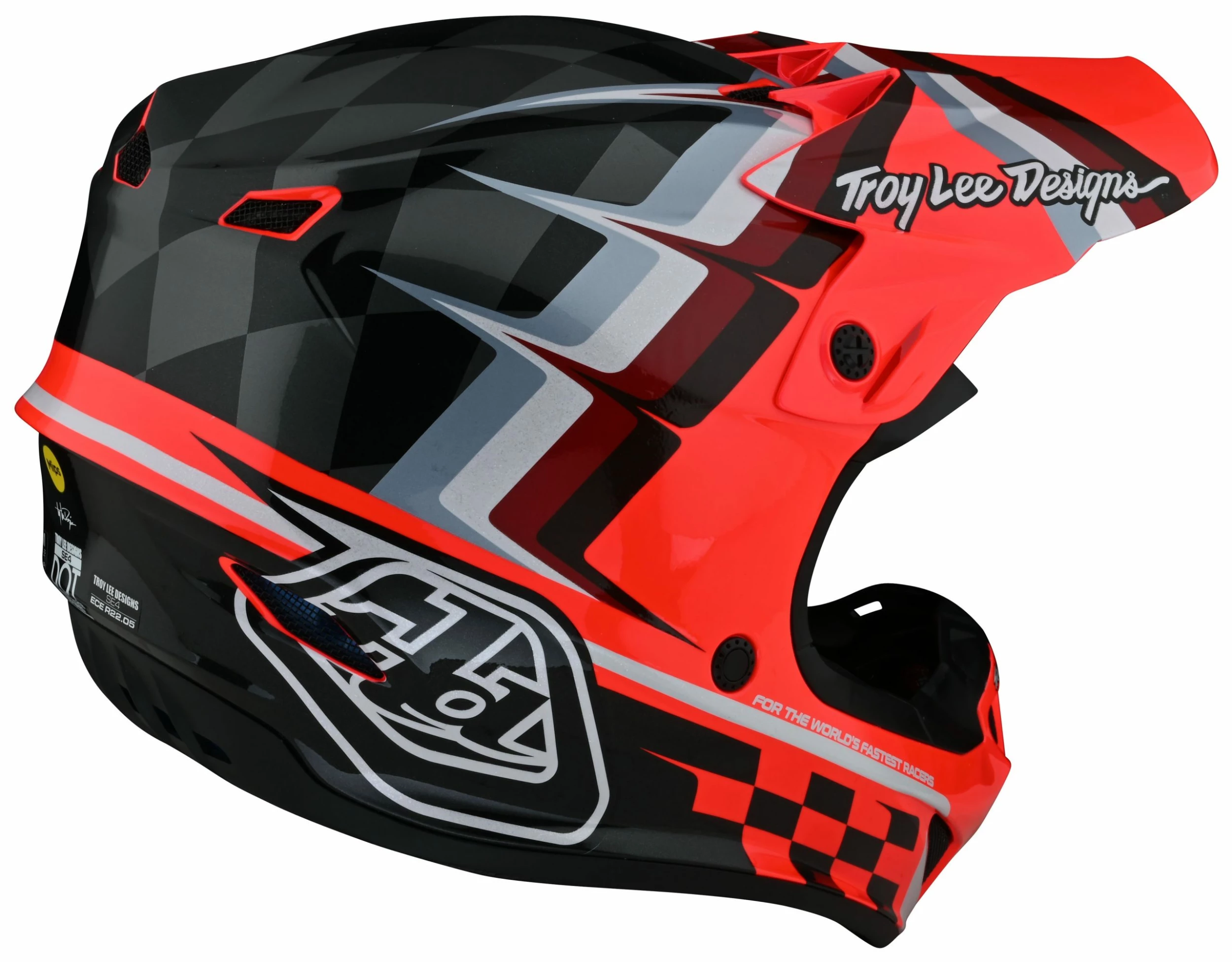 Troy Lee Designs Troy Lee Youth SE4 Polyacrylite Warped Helmet 3 Troy Lee Designs Troy Lee Youth SE4 Polyacrylite Warped Helmet - Image 3