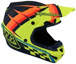 Troy Lee Designs Troy Lee Youth SE4 Polyacrylite Mips Warped Helmet -Bell Sales Store troy lee youth se4 polyacrylite mips warped helmet yellow 2